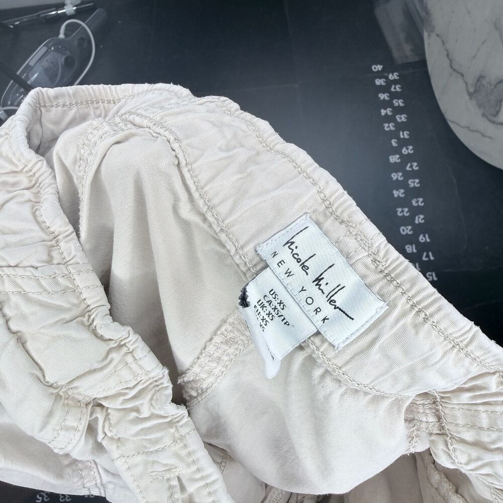 Nicole Miller New York Beige Drawstring Jogger Pants - Picture 4 of 7